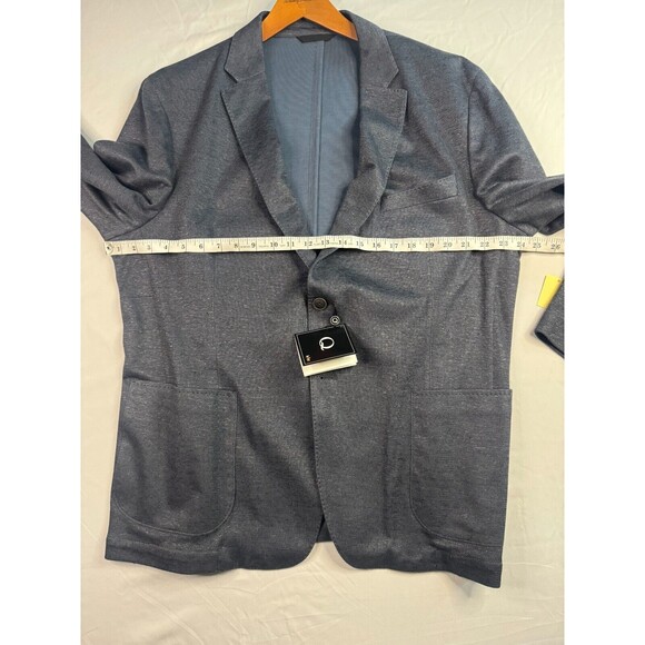 Q by Flynt Blazer Mens Size 48R Booth Jacket Navy 2 Button Single-Breasted - Picture 8 of 16